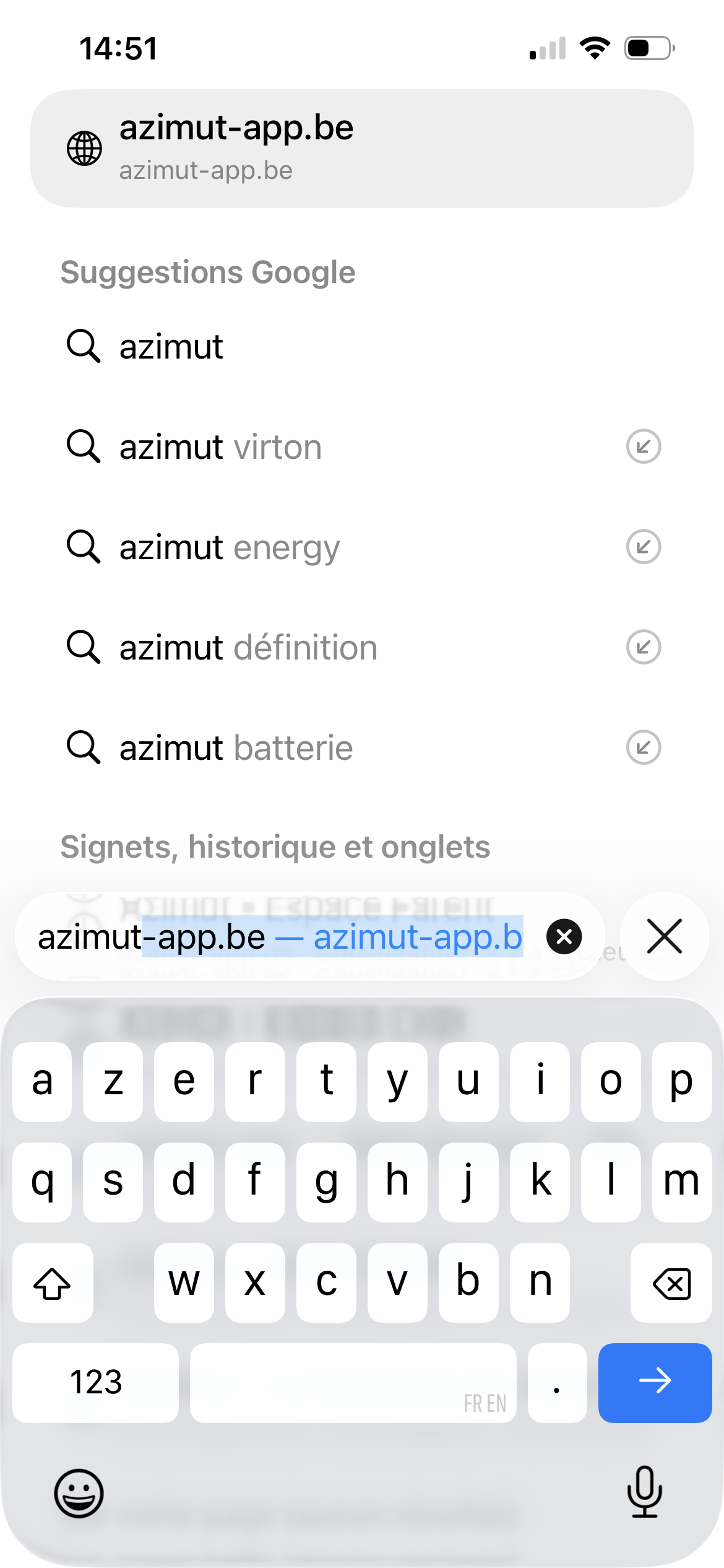 Étape 1 - Safari